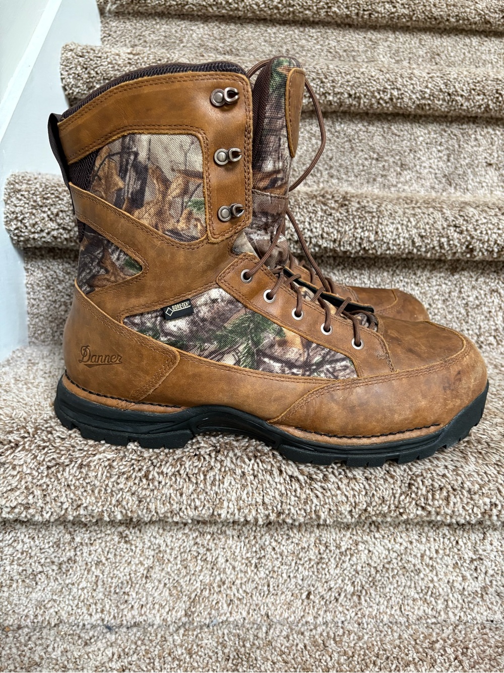 Danner Pronghorn Brown and Camo Men’s Waterproof Hunting Leather Boots